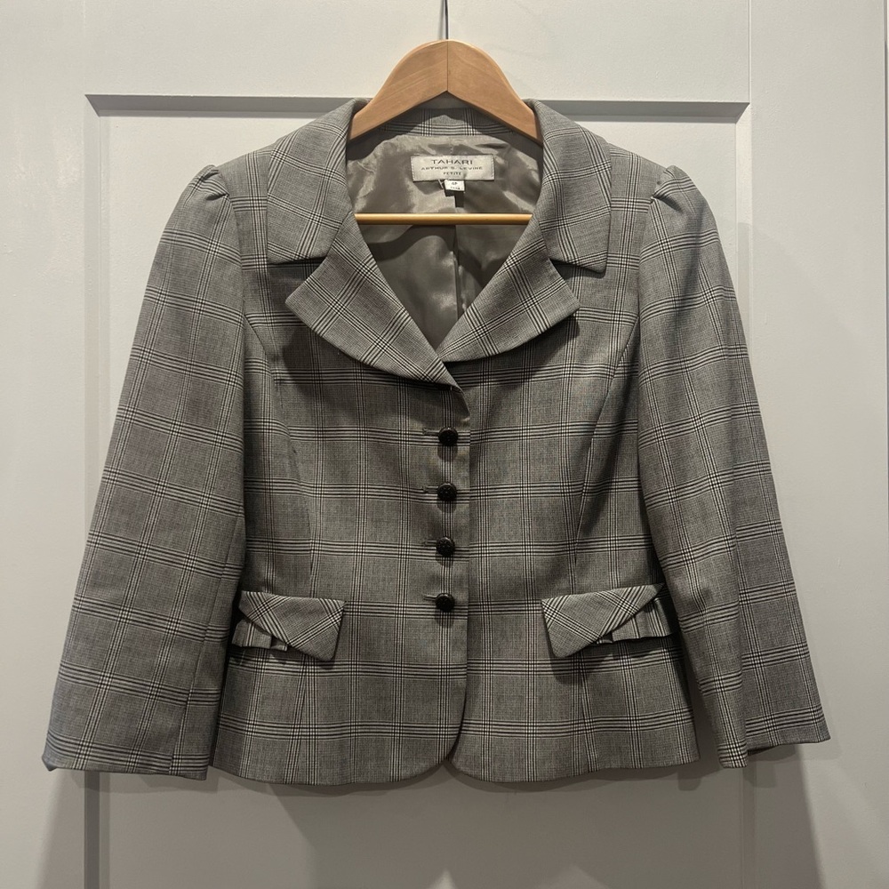 Tahari Petite Plaid Blazer